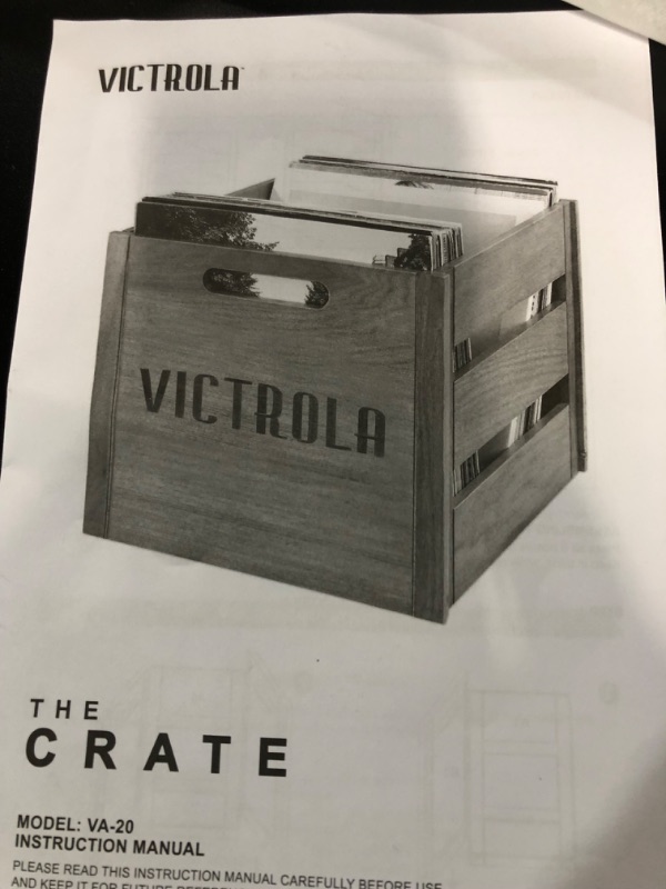 Photo 3 of Victrola Wooden Record Crate, White (VA-20-WHT) White Crate