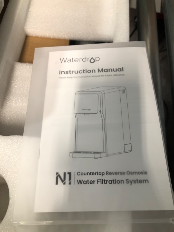 Photo 3 of **UNTESTED*   Waterdrop Countertop Reverse Osmosis System, 4-Stage Countertop Water Filtration,  3:1 Pure to Drain, BPA Free, No Installation Required, WD-N1-W