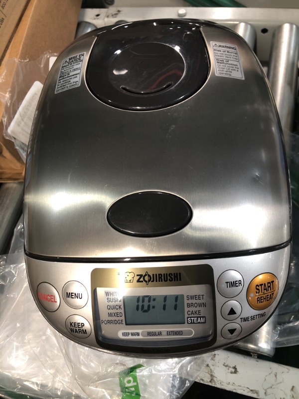 Photo 3 of **UNABLE TO TEST**  Zojirushi NS-TSC10 5-1/2-Cup (Uncooked) Micom Rice Cooker and Warmer, 1.0-Liter 5.5 cups Rice Cooker