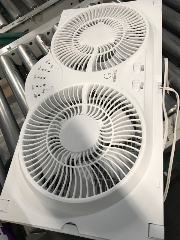 Photo 2 of **UNTESTED**  Genesis Twin Fan High Velocity Reversible AirFlow Fan, WHITE 