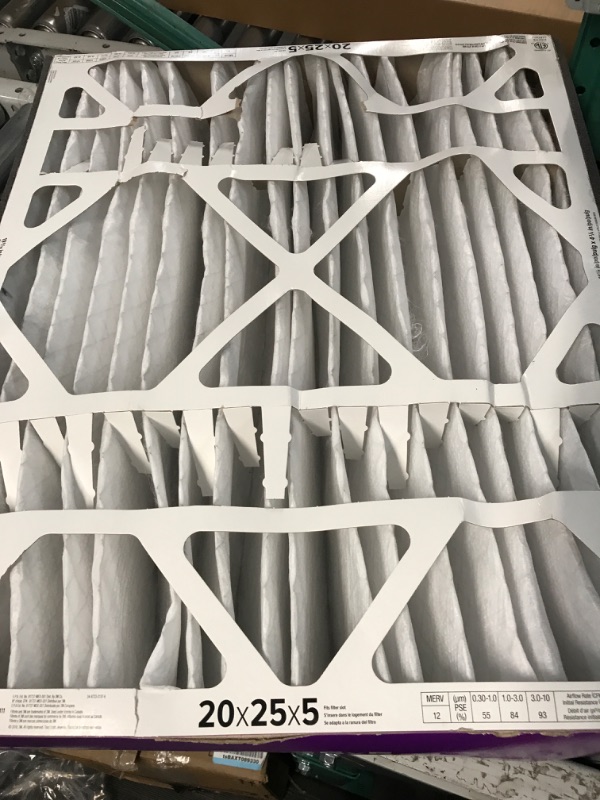 Photo 2 of **STOCK IMAGE IS A REFERENCE ONLY**  Filtrete 20x25x5 Furnace Air Filter MPR 1550 DP MERV 12, 