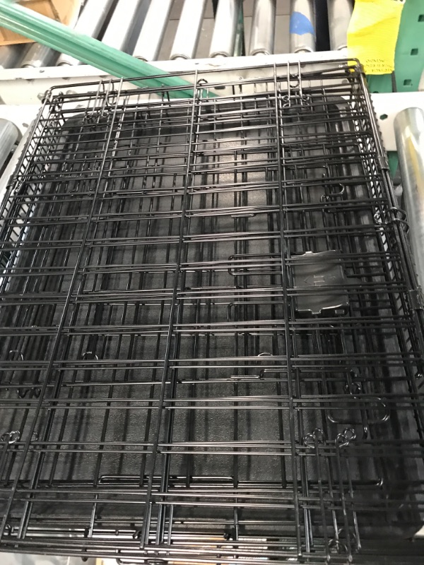 Photo 1 of **UNKOWN DIMENSIONS**   Dog Crate - Double Door Pet Kennel with Divider Panel- BLACK