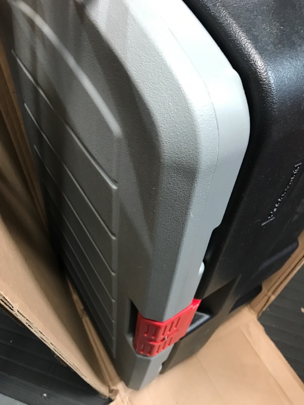 Photo 1 of Rubbermaid ActionPacker Lockable Storage Box, 35 Gal, Grey and Black, Pack of 1)
