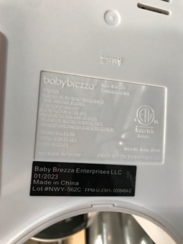 Photo 5 of **untested**  Baby Brezza Formula Pro Mini Baby Formula Maker 