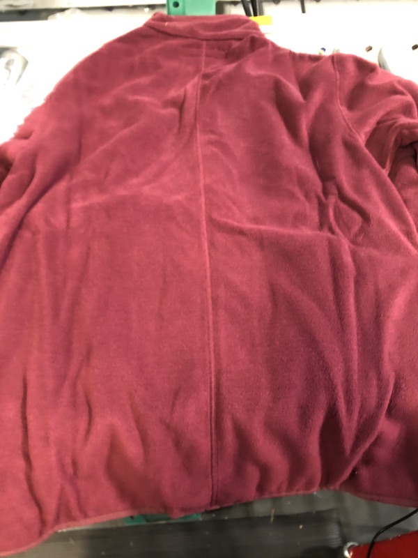 Photo 4 of Amazon Essentials Men's Full-Zip Polar Fleece Jacket (Available in Plus Size) Polyester Burgundy X-Small