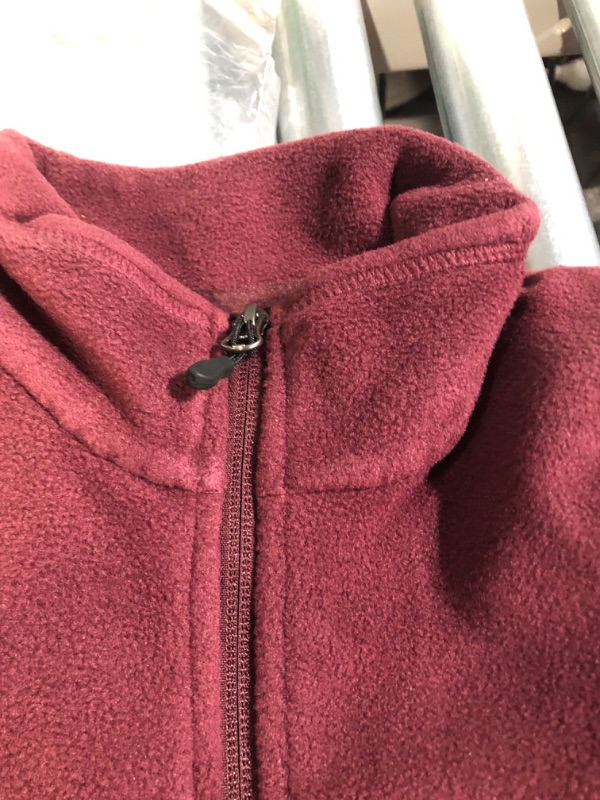 Photo 3 of Amazon Essentials Men's Full-Zip Polar Fleece Jacket (Available in Plus Size) Polyester Burgundy X-Small