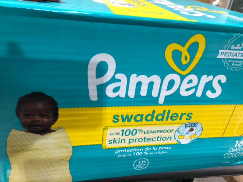 Photo 3 of Diapers Newborn/Size 1 (8-14 lb), 164 Count - Pampers Swaddlers Disposable Baby Diapers, Enormous Pack (Packaging May Vary) Size 1 (164 Count)