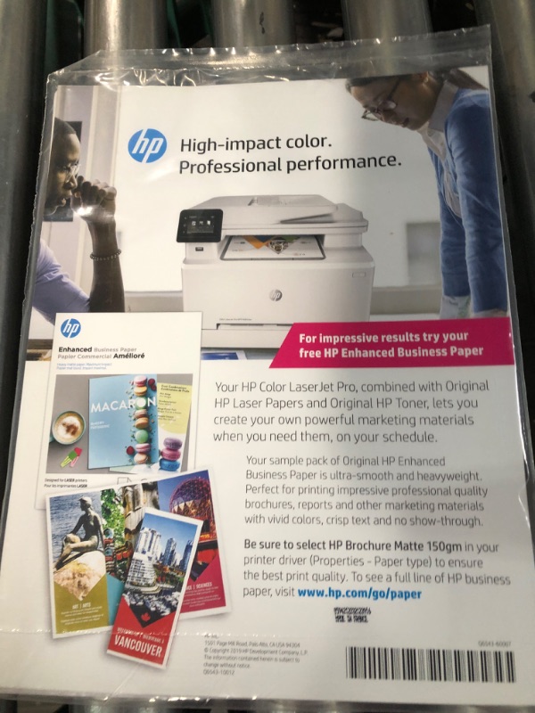 Photo 6 of ***USED - SEE NOTES***
HP Color LaserJet Pro M283fdw Wireless All-in-One Laser Printer, Remote Mobile Print, Scan & Copy, Duplex Printing, Works with Alexa (7KW75A)