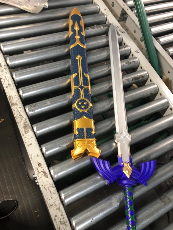 Photo 2 of 36" Foam Blue Zelda Sword W/ Plastic Scabbard