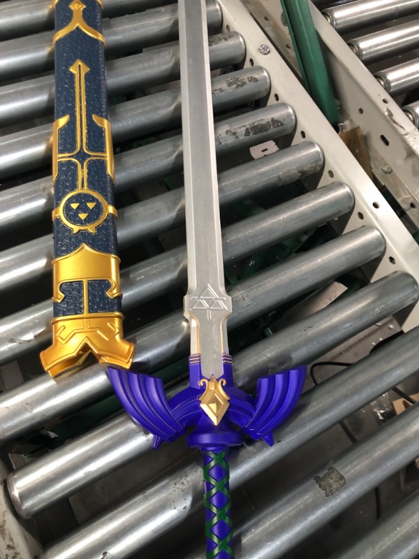 Photo 4 of 36" Foam Blue Zelda Sword W/ Plastic Scabbard