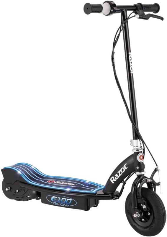 Photo 1 of **SEE NOTES/NON-REFUNDABLE FOR PARTS**
Razor E100 Electric Scooter for Kids Ages 8+ - 8" Pneumatic Front Tire, Hand-Operated Front Brake, Up to 10 mph and 40 min of Ride Time, 