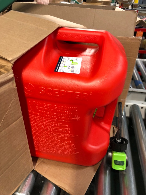 Photo 4 of Scepter FSCG552 Fuel Container with Spill Proof SmartControl Spout, Red Gas Can, 5 Gallon 5 Gallon Red Gas Can