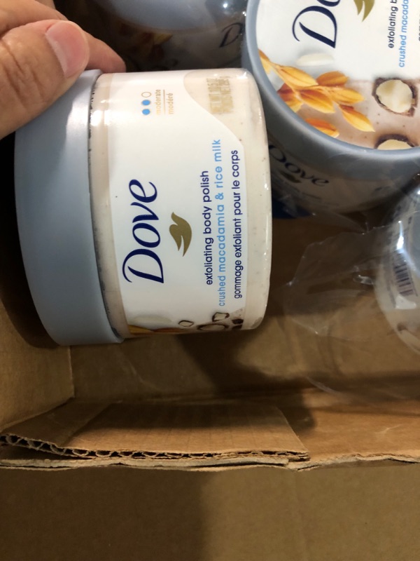 Photo 3 of Dove Scrub Macadamia & Rice Milk Reveals Visibly Smoother Skin Body Scrub That Nourishes Skin 10.5 oz Macadamia and Rice Milk