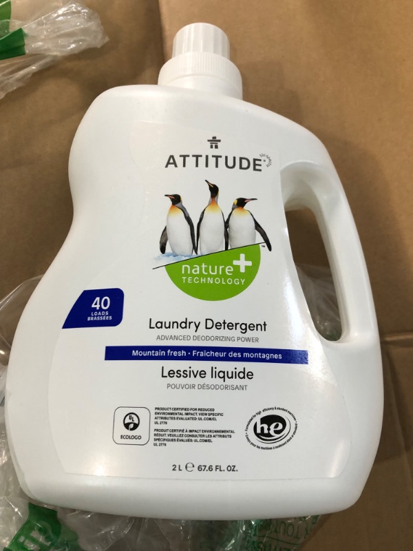 Photo 3 of ATTITUDE Laundry Detergent, Plant and Mineral-Based Formula, He, Vegan and Cruelty-free Washing Machine and Household Products, 