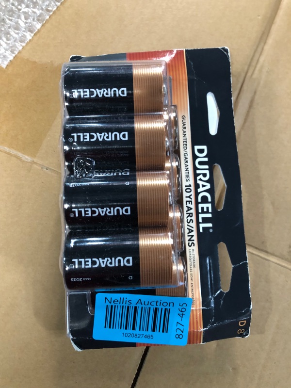 Photo 4 of Duracell Coppertop D Batteries, 8 Count Pack, D Battery with Long-lasting Power, All-Purpose Alkaline D Battery for Household and Office Devices