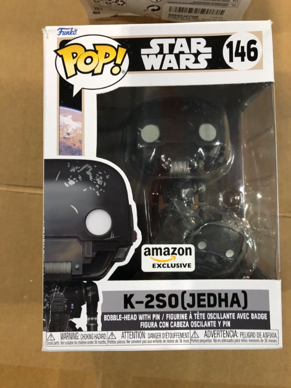 Photo 3 of Funko Pop! Star Wars: Across The Galaxy - K-2SO Vinyl Bobblehead and Enamel Pin, Amazon Exclusive