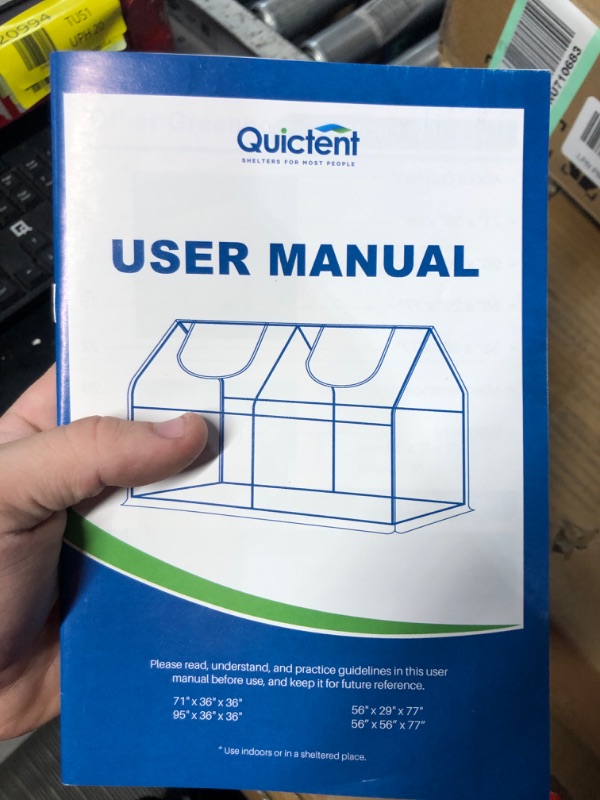 Photo 3 of **NON-REFUNDABLE-SEE COMMENTS** Quictent Waterproof UV Protected Reinforced Mini Cloche Greenhouse 95" WX 36" D X 36" / 71" WX