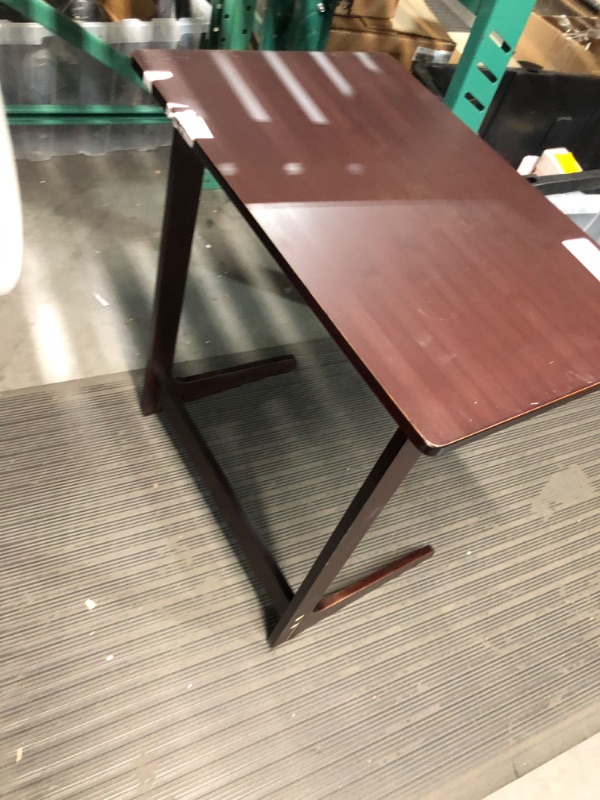 Photo 4 of **NON REFUNDABLE NO RETURNS SOLD AS IS**
**PARTS ONLY**CRACKED AT BASE*Zoopolyn Tv Tray Table Bamboo Tv Dinner Table Z Shaped end Table for Sofa Couch Laptop 