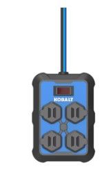 Photo 1 of (PARTS ONLY/ NO REFUNDS) Kobalt 3-Outlet 2-USB Ports Indoor Blue Power Strip
