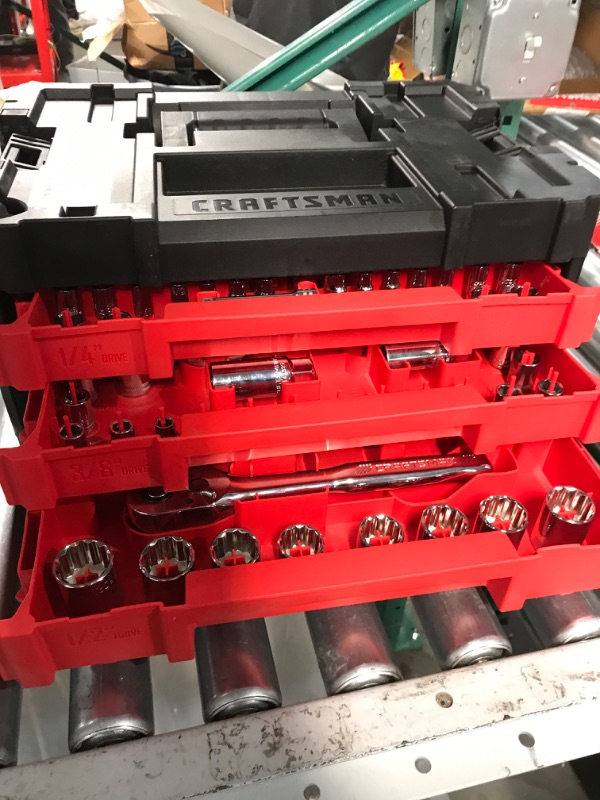 Photo 1 of Craftsman Mechanic Tool Set, 262-Piece Socket Set with Tool Box and 3 Drawers,