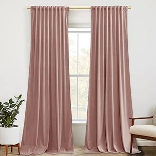 Photo 1 of ***USED***StangH Pink Velvet Curtains for Girls Room - Luxury Soft Plush Velvet Drapes Room Darkening  52x84