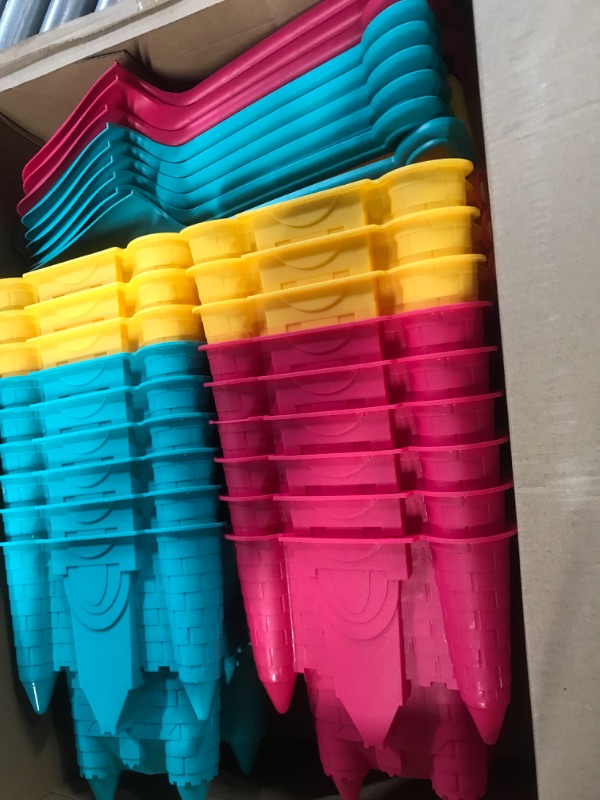 Photo 1 of 16 Sets Sand Bucket Bulk for Boys Girls Sand Castle Beach Toys in Bulk Beach Buckets 