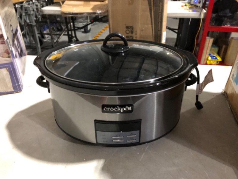 Photo 2 of ***POWERS ON - UNABLE TO TEST FURTHER - USED***
Crockpot 8 Qt. Countdown Slow Cooker - Dark Stainless Steel