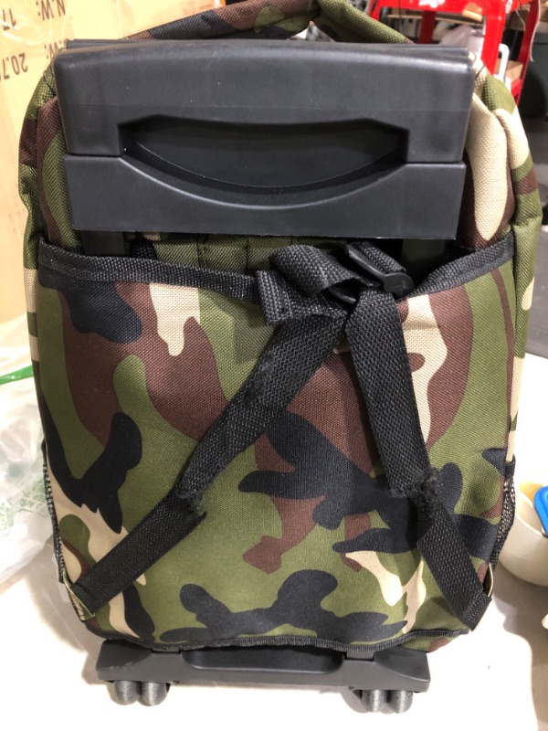 Photo 4 of * used * see all images *
Rockland Double Handle Rolling Backpack, Camouflage, 17-Inch 17-Inch Camouflage