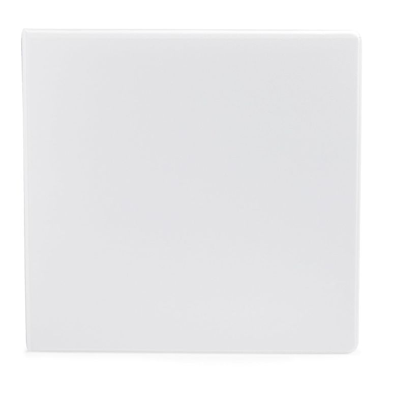 Photo 1 of Amazon Basics 3 Ring Binder with 2 Inch D-Ring and Clear Overlay, White, 4-Pack 2-inch Binder