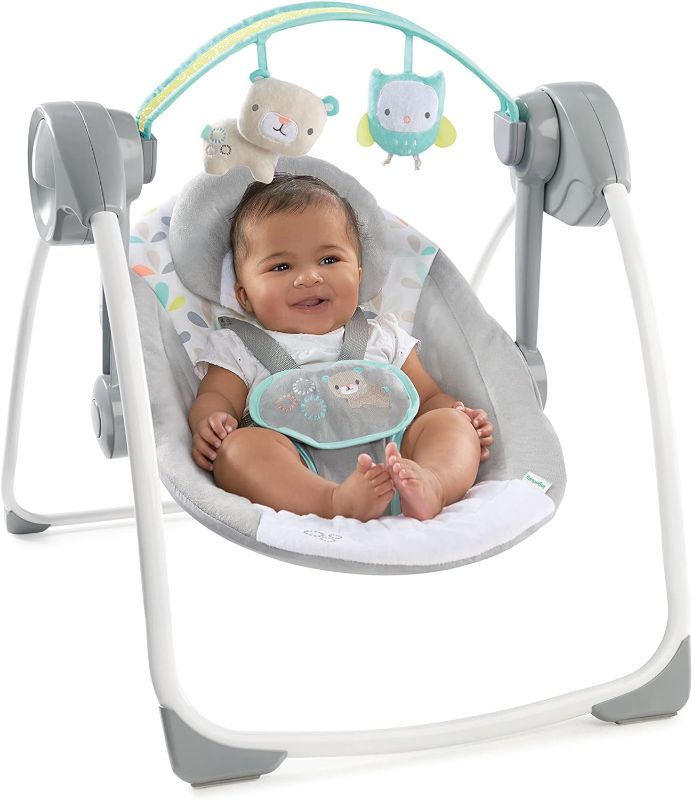 Photo 1 of **NONREFUNDABLE**FOR PARTS OR REPAIR**SEE NOTES**
Ingenuity Comfort 2 Go Compact Portable 6-Speed Cushioned Baby Swing with Music