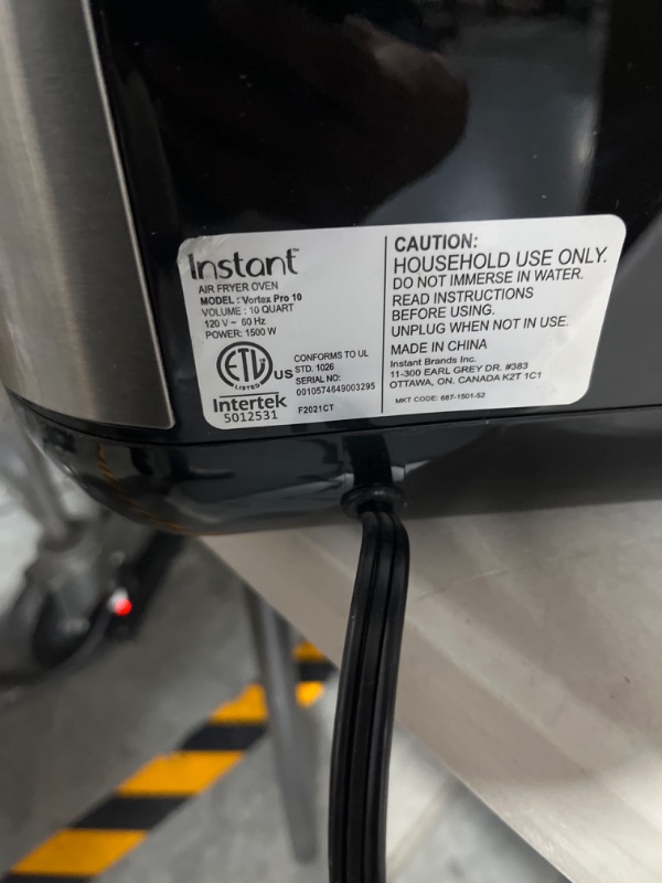 Photo 5 of ***HEAVILY USED AND DIRTY - MISSING PARTS***
Instant Vortex Pro Air Fryer, 10 Quart, 9-in-1 Rotisserie and Convection Oven, From the Makers of Instant Pot