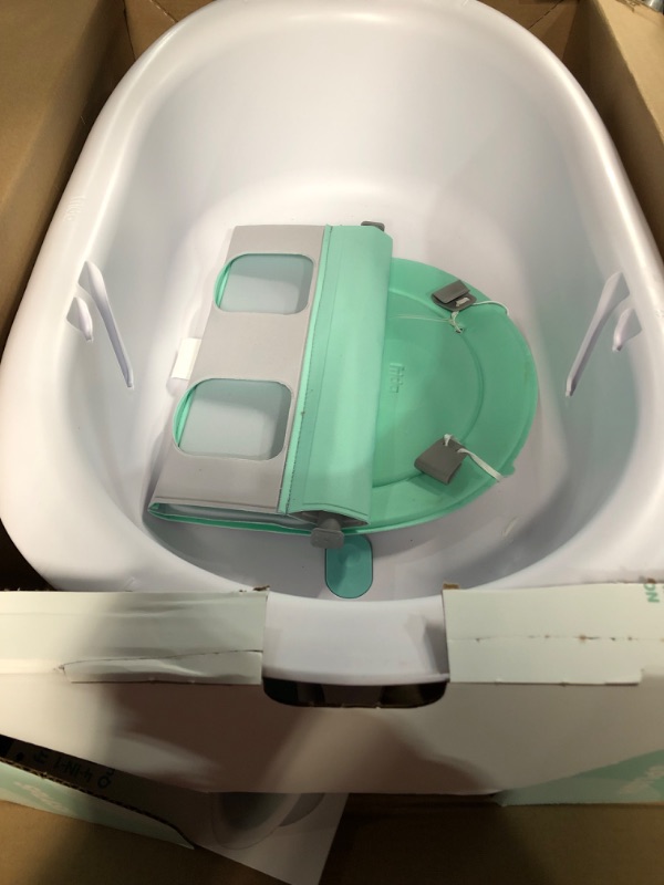 Photo 2 of 4-in-1 Grow-with-Me Bath Tub by Frida Baby Transforms Infant Bathtub to Toddler Bath Seat 