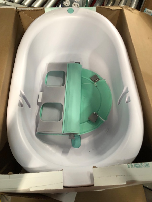 Photo 3 of 4-in-1 Grow-with-Me Bath Tub by Frida Baby Transforms Infant Bathtub to Toddler Bath Seat 