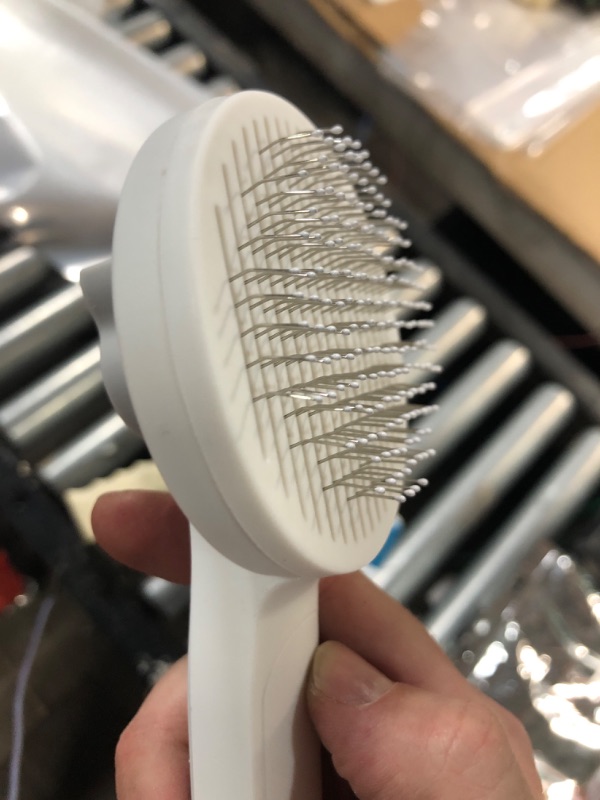 Photo 2 of (2 - COLORS MAY VARRY) Cat Brush for Shedding, Pet Grooming Brush Kits Self Cleaning Slicker Brush & Cat Lice Comb, Long Haired Cat Comb Undercoat Brush Removes Mats from Matted Hair, Fur for Dog,Kitten,Rabbit