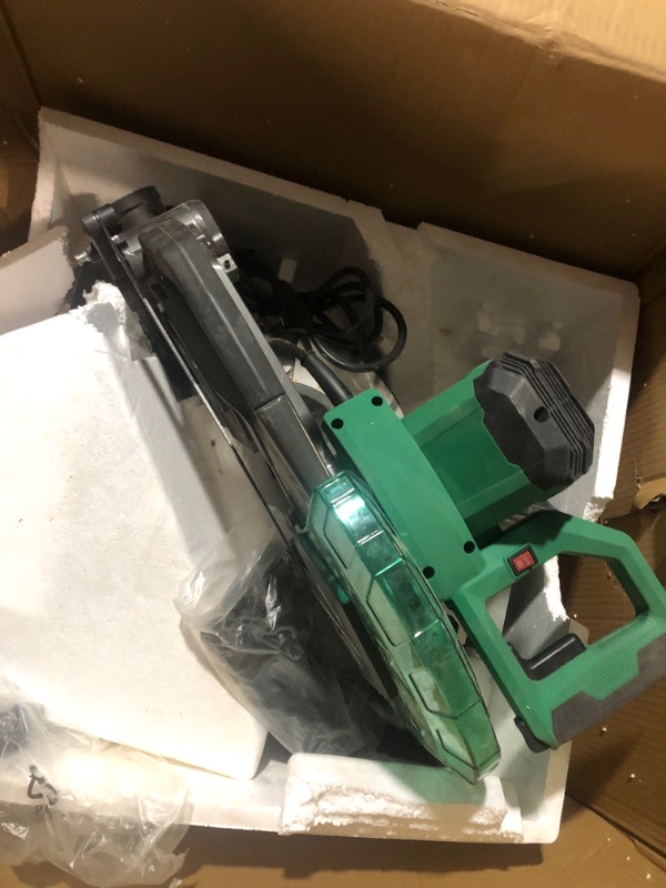 Photo 2 of (READ NOTES) Metabo HPT C12FDHB 12-Inch Compound Miter Saw w/ 12 in. 80-Tooth Fine Finish VPR Blade C12FDHB w/ Additional 12-Inch Finish Blade