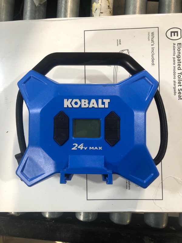 Photo 2 of (READ NOTES) Kobalt 120v & 12v Portable Air Compressor Inflator Tire Pump Nozzle Needles 120 PSI LED Display