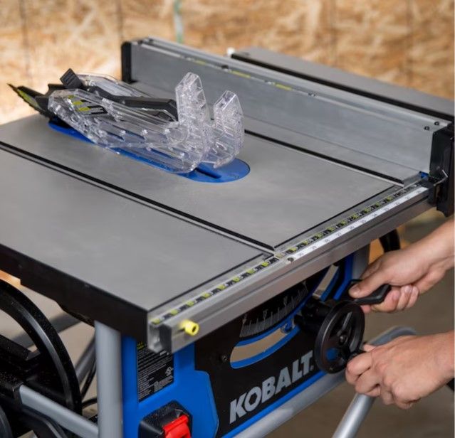 Photo 2 of (READ NOTES) Kobalt 10-in 15-Amp Portable Jobsite Table Saw with Foldable Rolling Stand
