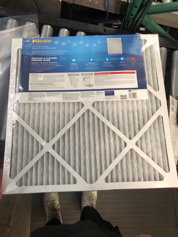 Photo 2 of (SINGLE) Filtrete 24-in x 24-in x 1-in 1085 MPR Allergen Defense Extra Electrostatic Pleated Air Filter | 1212DC-12