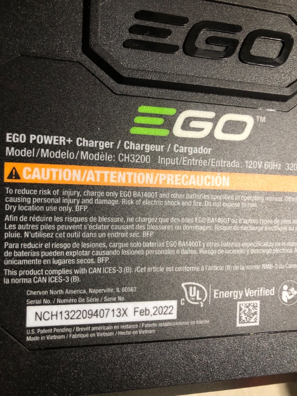 Photo 7 of (READ NOTES) EGO POWER+ 56-volt 765-CFM 200-MPH Battery Handheld Leaf Blower 5 Ah (Battery and Charger Included)
