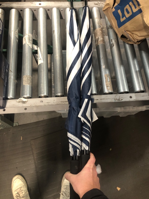 Photo 1 of (2) West Chester 40-in Blue and White Panels Golf Umbrella
