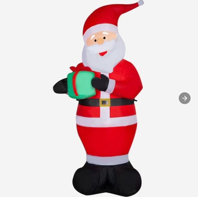 Photo 1 of Holiday Living 7-ft Santa with Gift Inflatable
