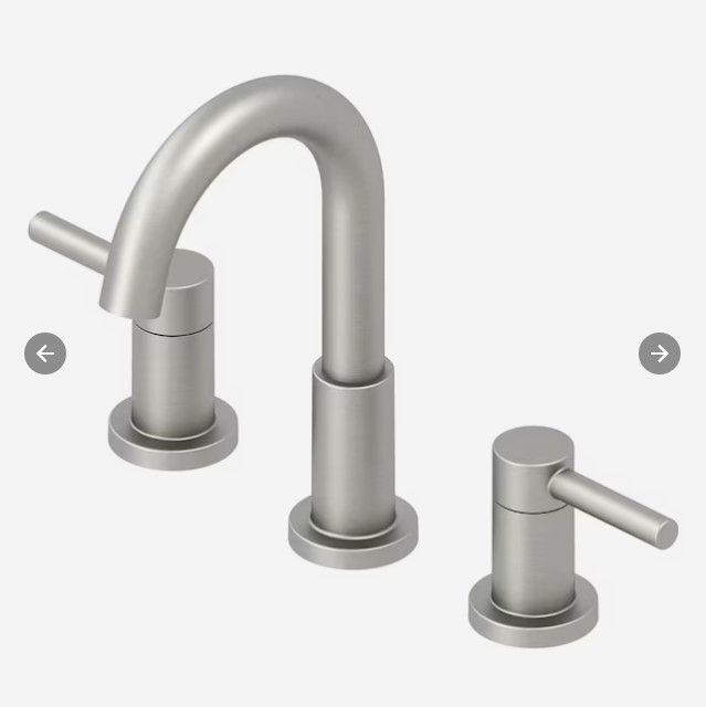 Photo 1 of (READ NOTES) allen + roth Harlow Brushed Nickel Pvd Widespread 2-handle WaterSense Bathroom Sink Faucet with Drain
