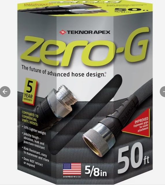 Photo 1 of (READ NOTES) Zero-G Teknor Apex 5/8-in x 50-ft Premium-Duty Kink Free Woven Gray Hose
