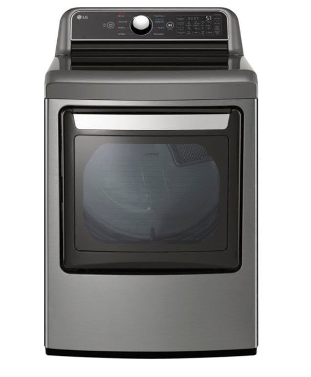 Photo 1 of LG - 7.3 Cu. Ft. Smart Electric Dryer with EasyLoad Door - Graphite Steel
