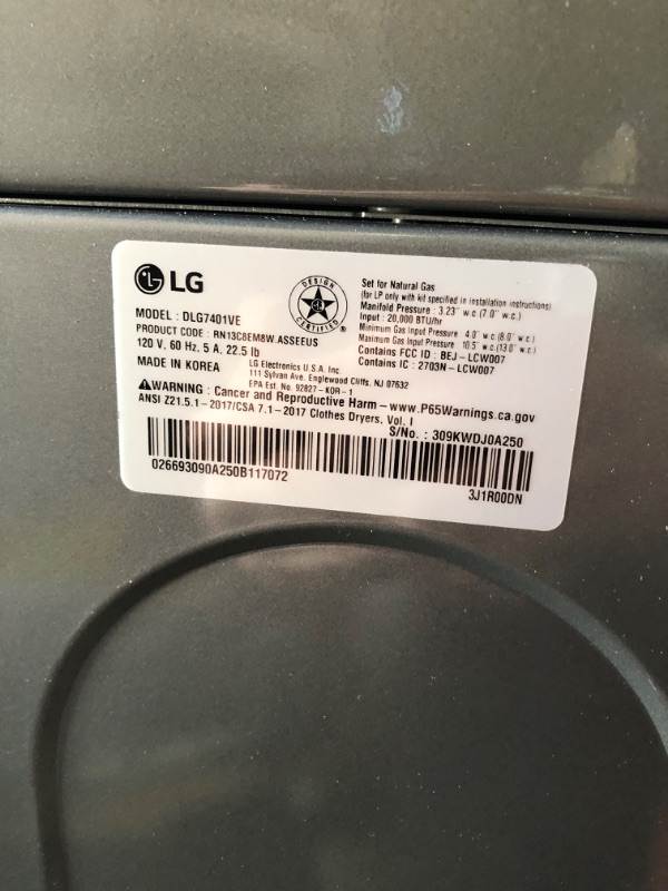 Photo 6 of LG - 7.3 Cu. Ft. Smart Electric Dryer with EasyLoad Door - Graphite Steel
