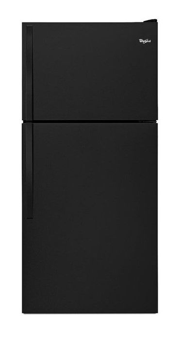 Photo 1 of **FREEZER DOOR DOESN'T SEAL***
 Whirlpool - 18.2 Cu. Ft. Top-Freezer Refrigerator - Black
