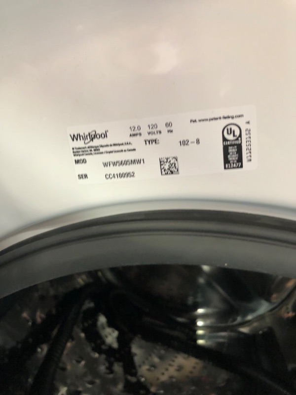 Photo 5 of (READ NOTES) WHIRLPOOL 4.5 Cu. Ft. Front Load Washer with Quick Wash Cycle
