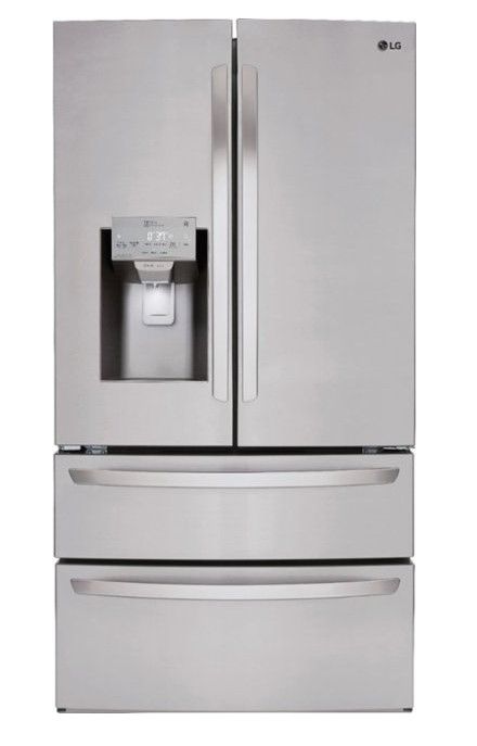 Photo 1 of (READ NOTES) LG - 27.8 Cu. Ft. 4-Door French Door Smart Refrigerator with Smart Cooling System - Stainless Steel
309KRREKL934