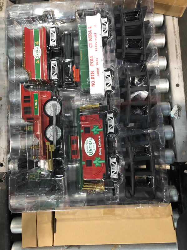 Photo 2 of (READ NOTES) Lionel North Pole Central Battery-Powered Train Set with Remote + Inner Loop Track Expansion Pack Complete Set + Expansion Track (Inner Loop)