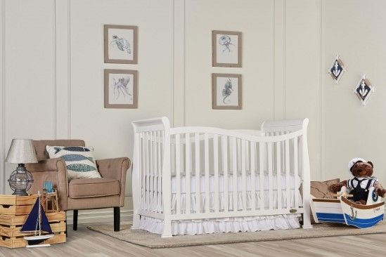 Photo 3 of (READ NOTES) Dream On Me Violet 7-In-1 Convertible Life Style Crib In White, Greenguard Gold Certified, 4 Mattress Height Settings, Made Of Sustainable New Zealand Pinewood Classic White